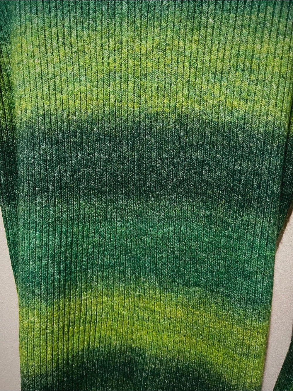 Anthropologie Simon Miller Green Ombre Ribbed Crewneck Sweater Dress - Picture 4 of 8